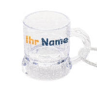 Schnapsglas Henkel 30774 Kunststoff bedruckt, veredelt, mit Namen