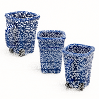 Keramikschnapsglas für lustige Partys, Mülltonne