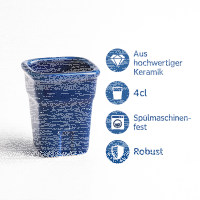 Keramikschnapsglas für lustige Partys, Mülltonne