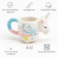 Schnapsglas aus Keramik Partys, Karneval, Fasching, (Einhorn)