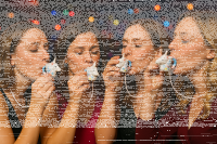 Schnapsglas aus Keramik Partys, Karneval, Fasching, (Einhorn)