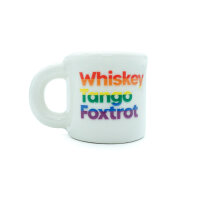 Schnapsglas mit Henkel 30776 bedruckt, veredelt, mit Logo / Label ab 12 St.