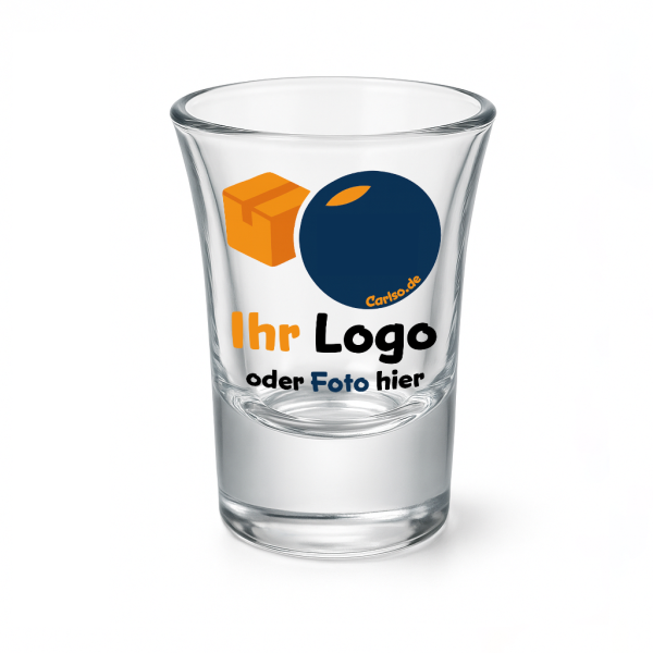 Schnapsglas 30835 bedruckt, veredelt, mit Logo / Label