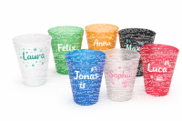 Personalisierte Partybecher mit Namen/Logo – Bunte...